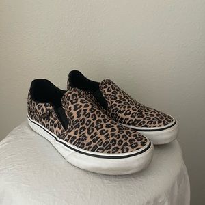 Cheetah Print Slip On Vans